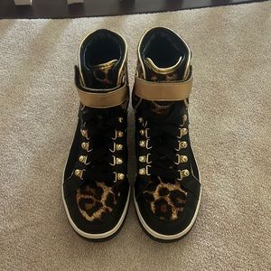 Michael Kors Cheetah Print High Top Sneakers